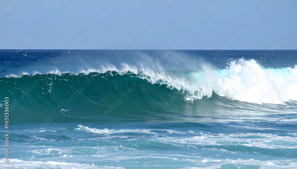 Fototapeta premium Powerful ocean wave crashing