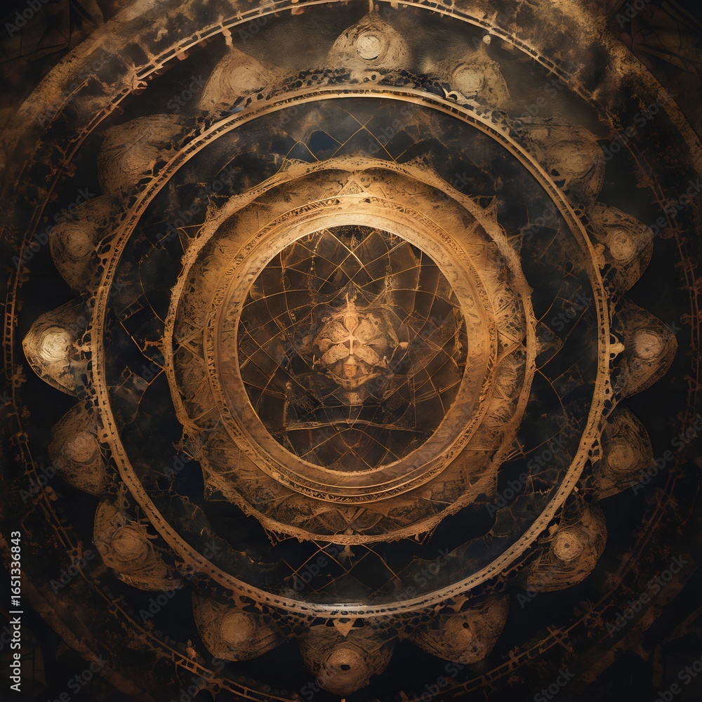 Fototapeta premium Intricate Mystical Circular Mandala