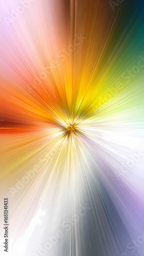 Abstract colorful radiating light design