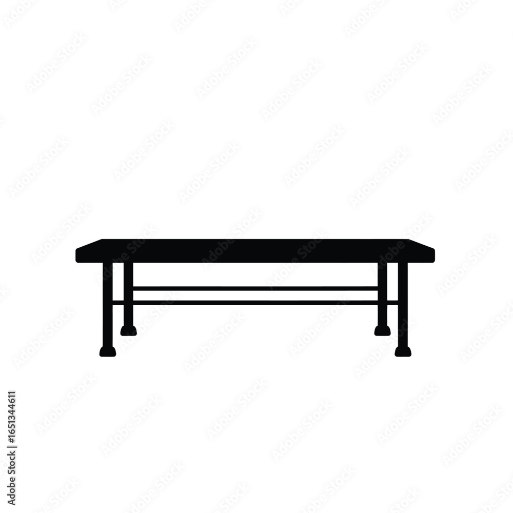 Black bench with horizontal supports furniture outdoor Black bench with horizontal supports furniture outdoor