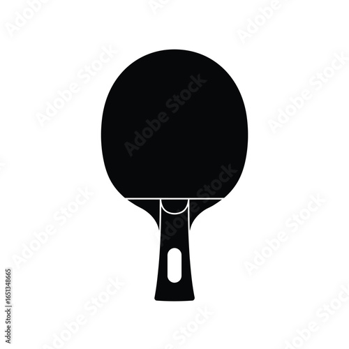 Black ping pong paddle table