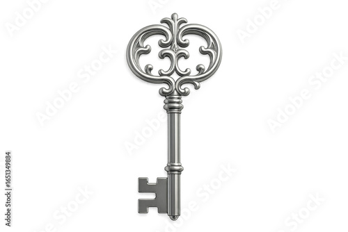 Wallpaper Mural Silver vintage key with transparent background representing security and access Torontodigital.ca