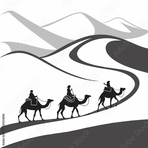 camels in desert