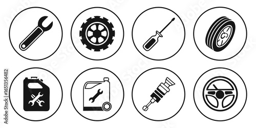Car repair and service icons