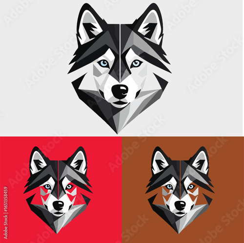 Husky vector logo editable file Eps