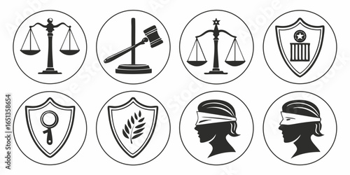 Law and justice icons