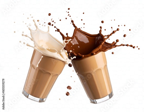 Coffee Splash with Iced Drinks, and Cheers.