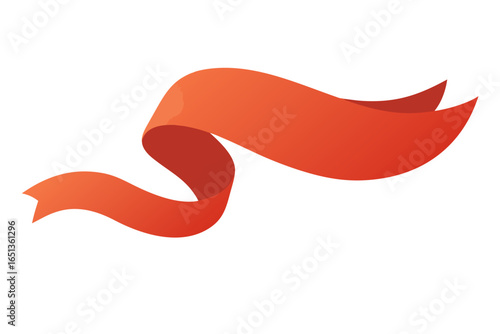 Floating Fabric Ribbon in Soft Motion Captured Midair