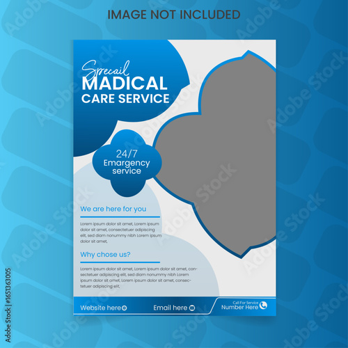 medical flyer Design concept a4 layout
