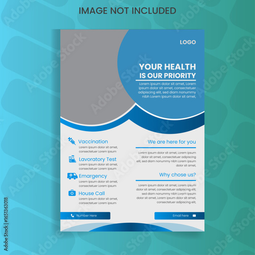 medical flyer Design concept a4 layout
