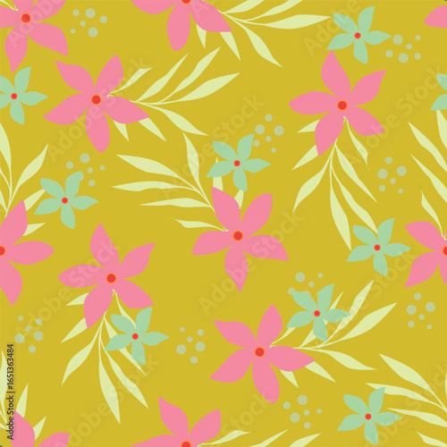Wallpaper Mural seamless floral pattern Torontodigital.ca