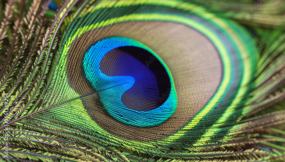 Fototapeta premium Close up of beautiful peacock feather