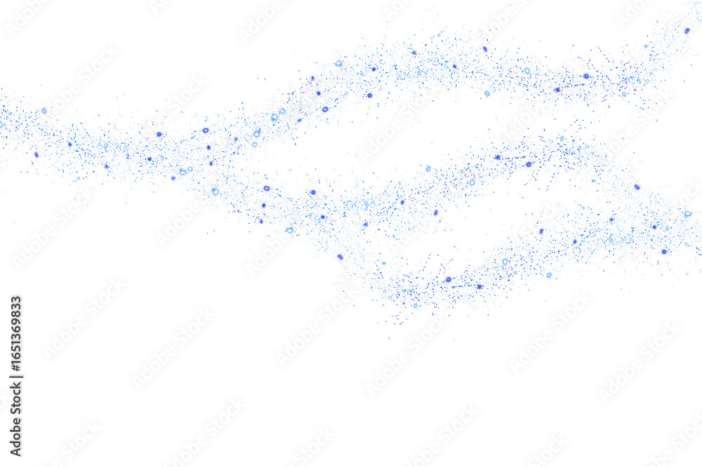 Obraz premium Abstract Blue Purple Glowing Particle Wave Background