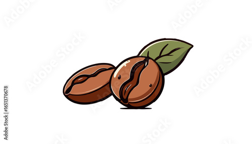 Arabica Coffee Seed Vector Art