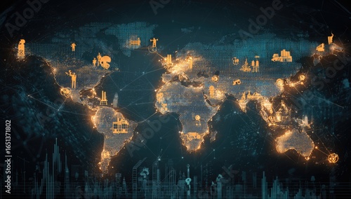Global industrial network map