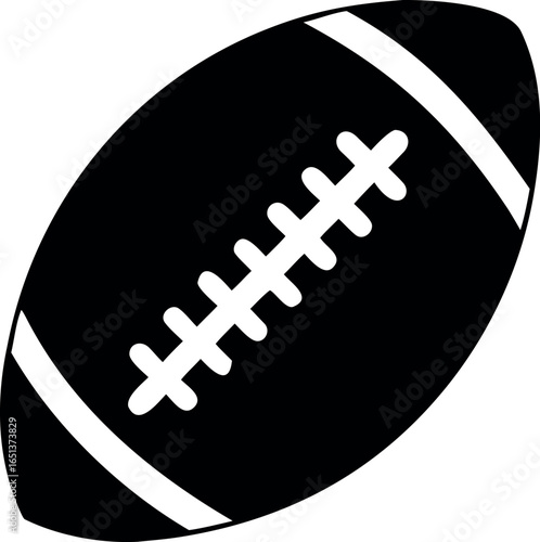 American gridiron football flat vector icon for sports 