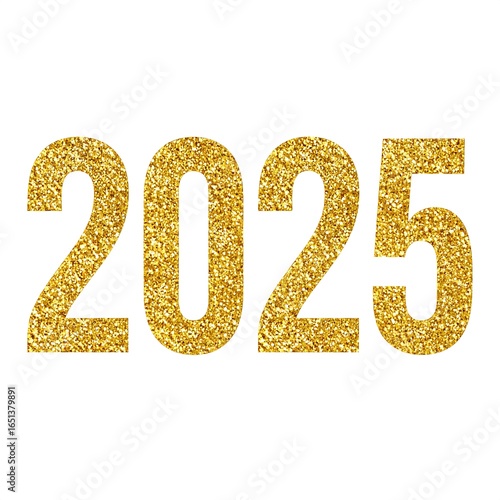 Gold glitter numbers 2025 (1)
