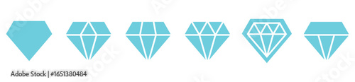 Precious Gem, Crystal, and Brilliant Outline Vector Design