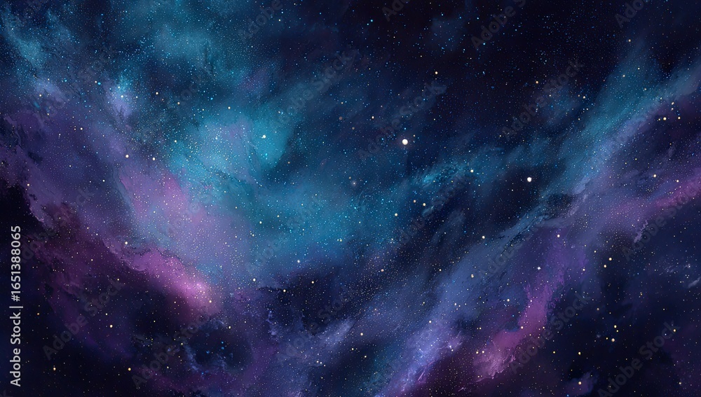 Fototapeta premium Deep space nebula swirls of vibrant hues