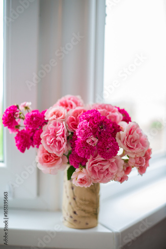 bouquet of pink roses