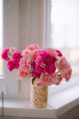 bouquet of roses in vase