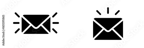 Vector illustration of two envelope icons with different styles