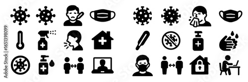 Vector illustration of health safety measures during a pandemic