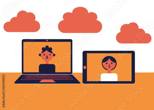 Video Call Communication Between People technology