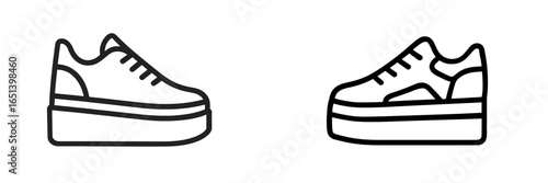 Stylish sneaker vector illustration in modern design