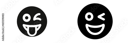 Joyful vector emojis with fun, smiling expressions