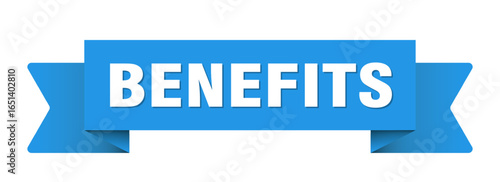 benefits ribbon isolated on transparent background. benefits ribbon