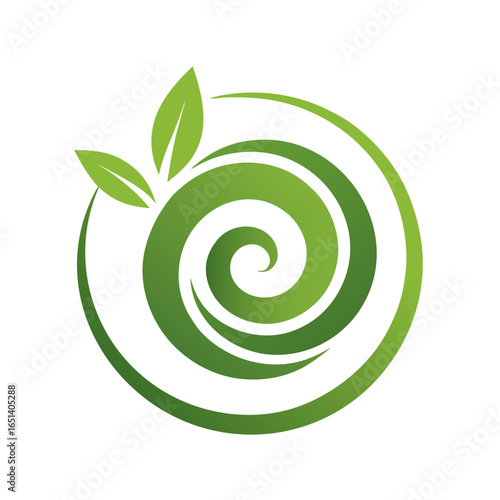 Modern vector spiral design inspired by nature and the planet, ideal for eco brands, environmental NGOs, and sustainable lifestyle branding
