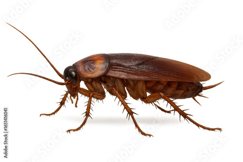 Australian cockroach crawling on transparent background