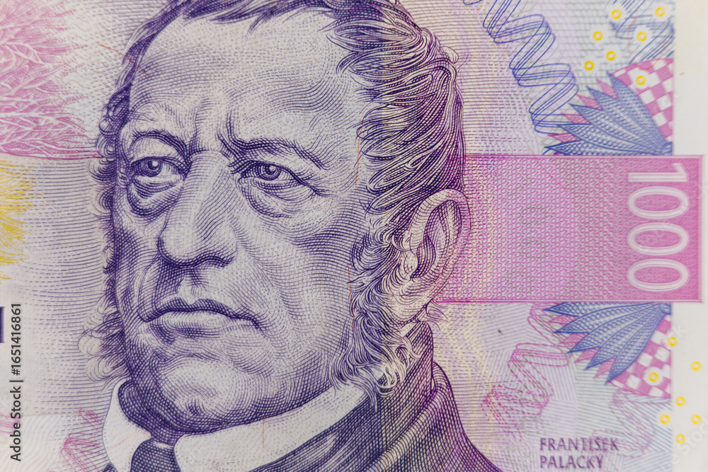 custom made wallpaper toronto digitalClose-Up of 1000 Czech Koruna Banknote with Frantisek Palacky Portrait