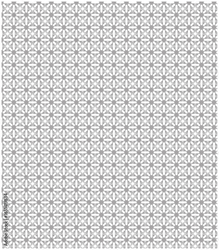 Seamless star geometric line pattern with abstract symmetry, decorative repeating background design for wallpaper, textile, fabric, and surface art