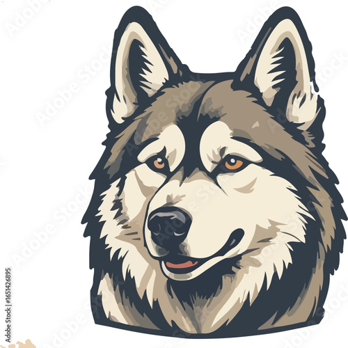 Husky best vector editable eps file , husky illustration