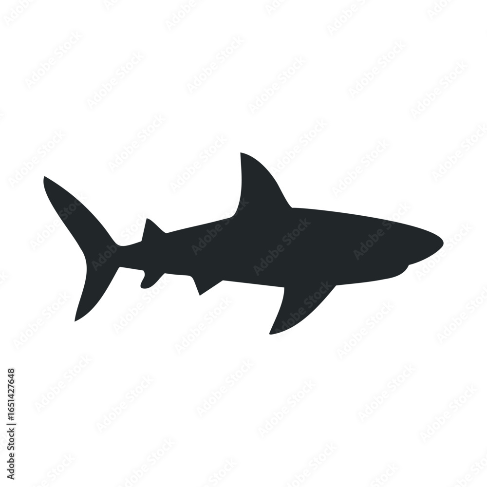 Fototapeta premium Silhouette of a great white shark