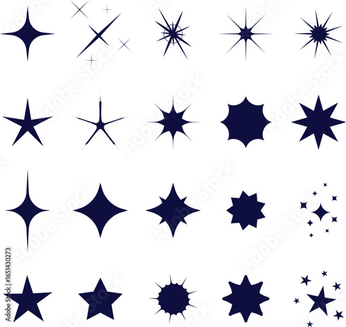 Gold star seamless vector pattern with shiny yellow circle shapes perfect for Christmas decoration and wallpaper design