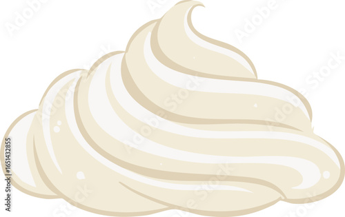 vector illustration of whipped cream