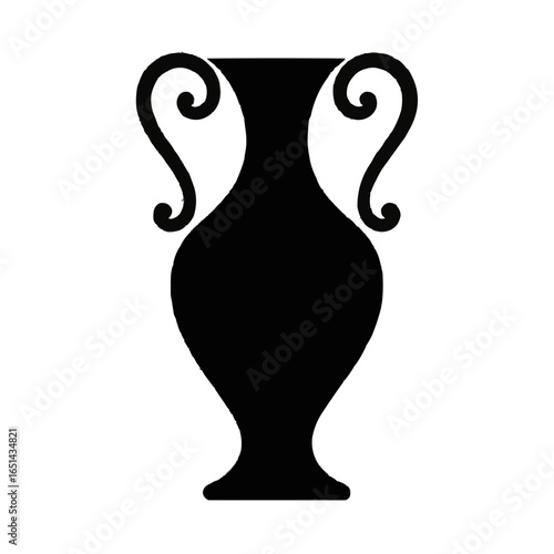 Antique porcelain Greek vase vector illustration