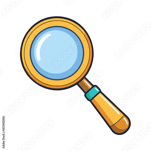 flat vector magnifying glass icon.eps
