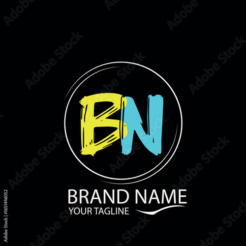 BN MODERN CLASSIC COOL LOGO DESIGN