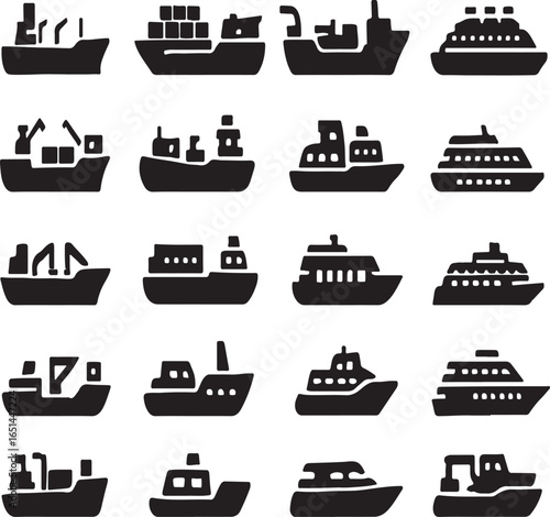set of ships icons