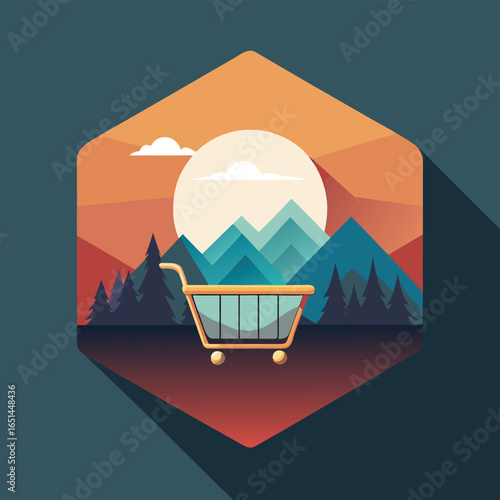 minimal flat vector shopping cart icon (2).eps