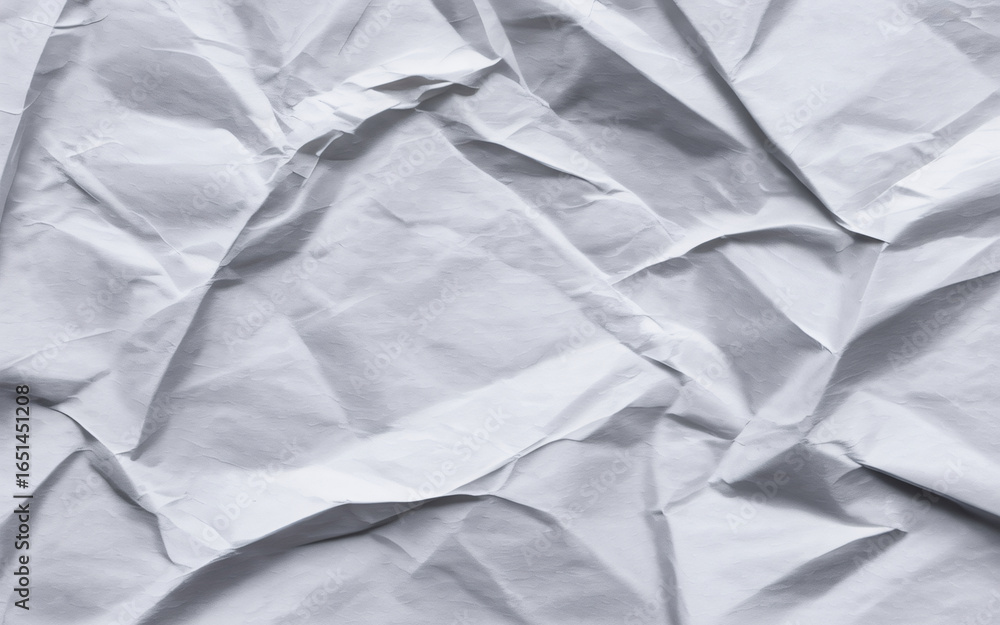 Obraz premium Crumpled white paper texture background