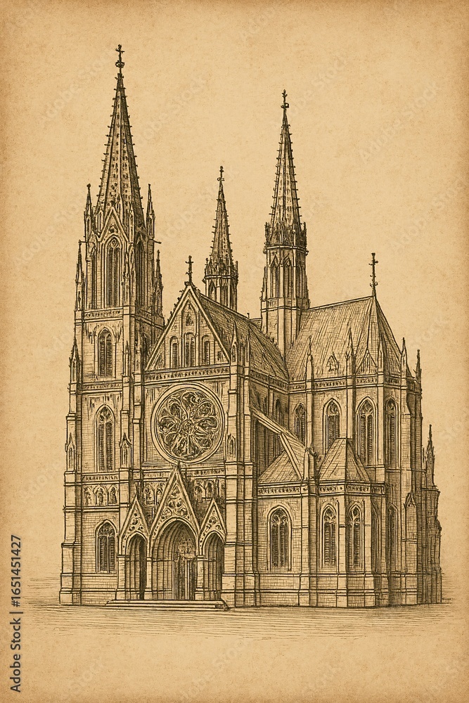 Fototapeta premium Gothic cathedral architecture