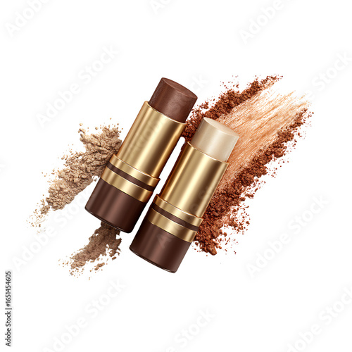 Discover radiant beauty with luxurious makeup sticks, expertly blended for a flawless contour and highlight, enhancing your natural glow effortlessly.