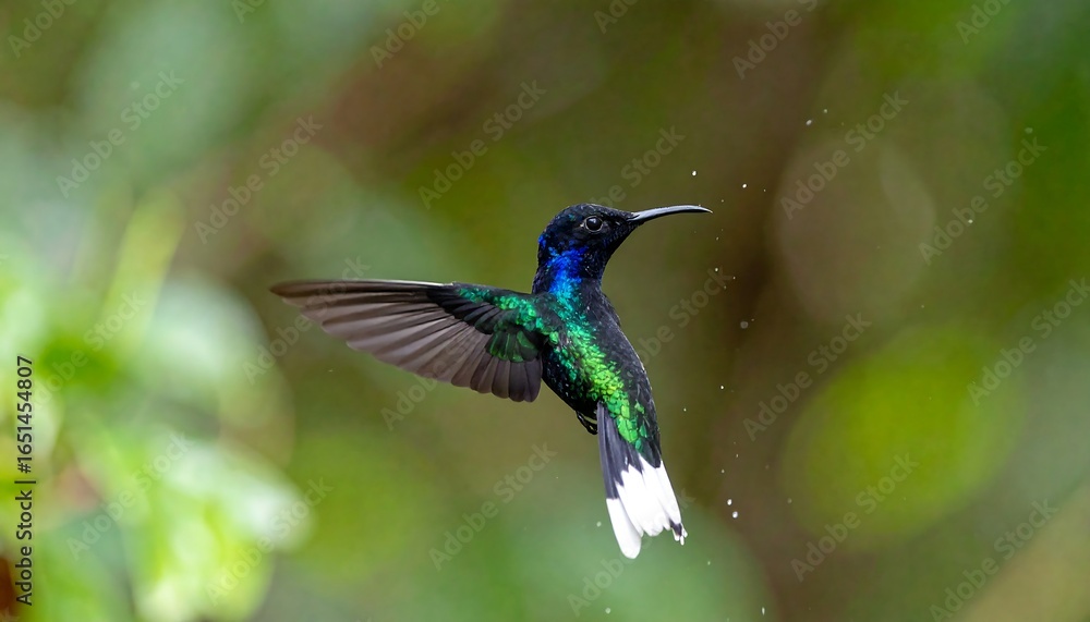 Fototapeta premium Vibrant hummingbird in flight.