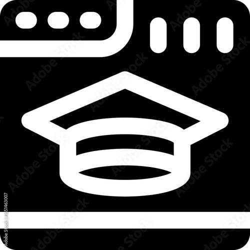 browser glyph icon. Strong and solid vector icon for websites, mobile interfaces, presentations, and visual branding. High quality and easy to edit.