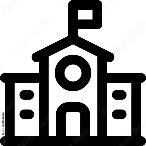 school line icon. Clean and minimalist vector icon for websites, mobile apps, presentations, and logos. Fully scalable and customizable for any project.